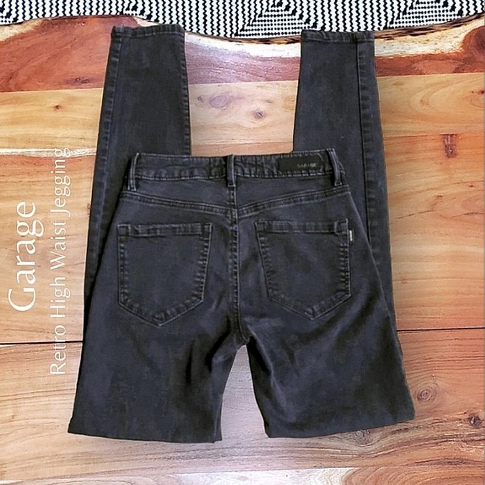 Garage Charcoal High Rise Skinny Jeans